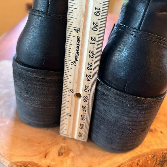 Madewell The Hailie Black Leather Ankle Boot - 6.5