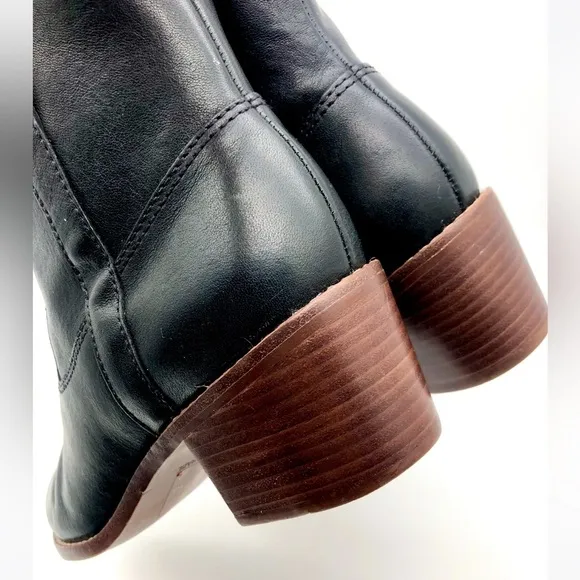 Madewell The Hailie Boot Leather In Black
