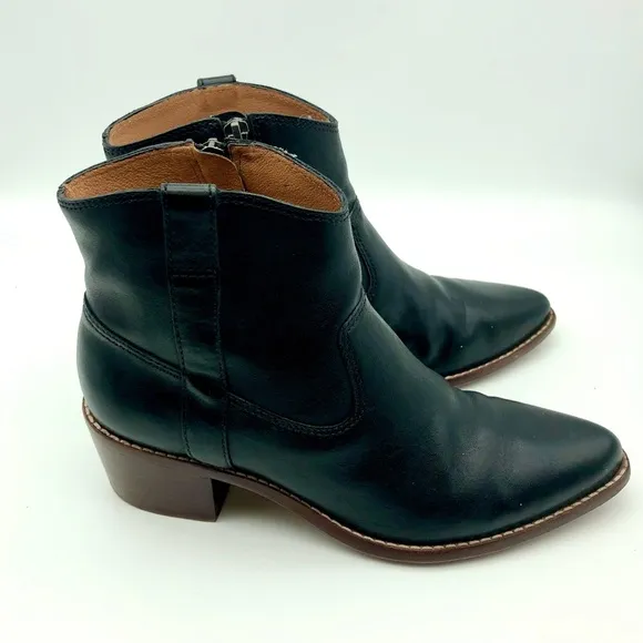 Madewell The Hailie Boot Leather In Black