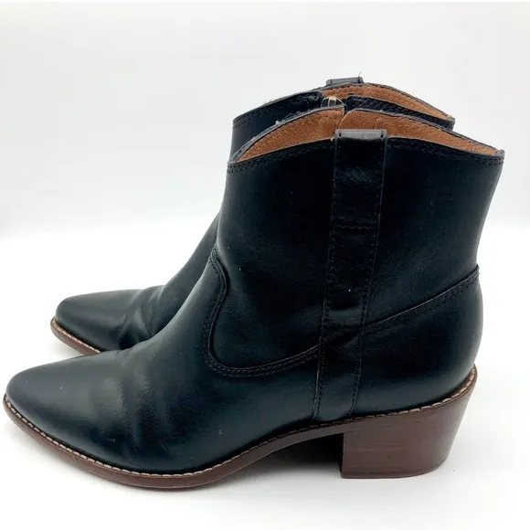 Madewell The Hailie Boot Leather In Black