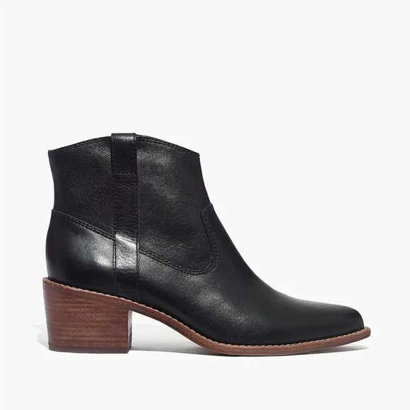 Madewell The Hailie Boot Leather In Black