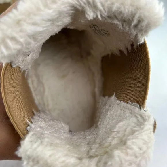 Madewell The Toasty Chelsea Boots Womens US 7 Suede Faux Fur Lined Pull On Booti