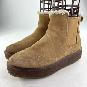 Madewell The Toasty Chelsea Boots Womens US 7 Suede Faux Fur Lined Pull On Booti