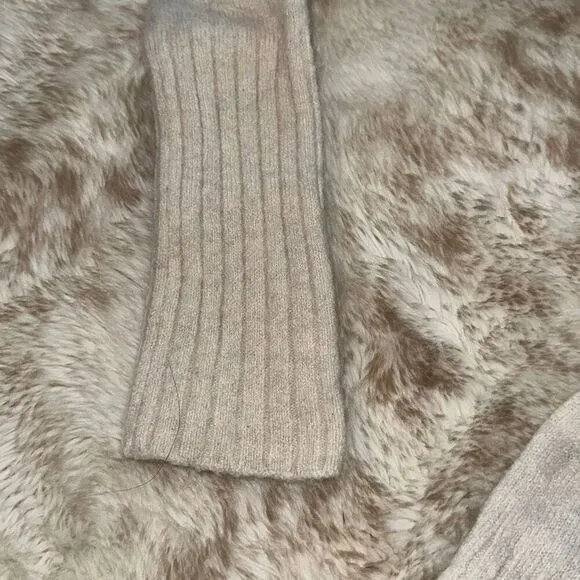 Madewell soft cream turtleneck merino and alpaca wool sweater | Sz XS