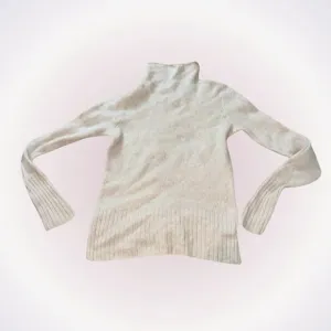 Madewell soft cream turtleneck merino and alpaca wool sweater | Sz XS