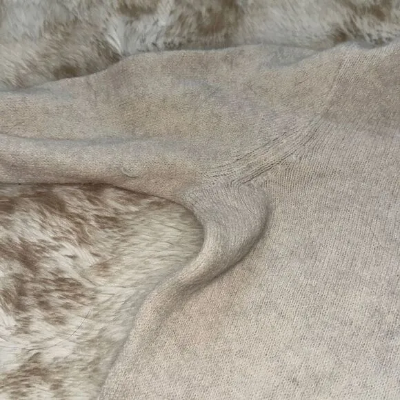 Madewell soft cream turtleneck merino and alpaca wool sweater | Sz XS