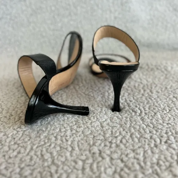 Manolo Blahnik Black Patent Leather Women's Heels