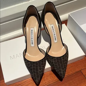 Manolo Blahnik Leopard Print Heels