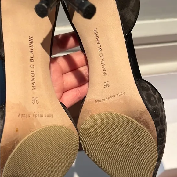Manolo Blahnik Leopard Print Heels