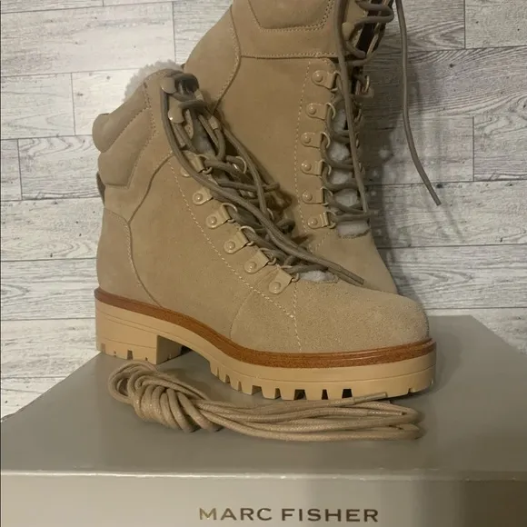 Marc Fisher lace up boots, NWT