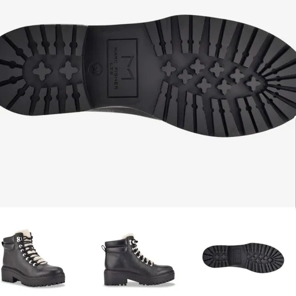 MARC FISHER LTD NAIRY HIKING BOOT 9M NEW BLACK