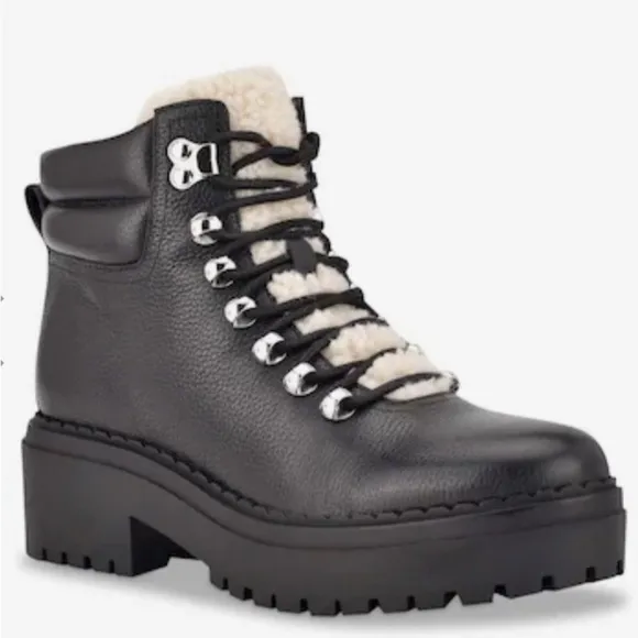 MARC FISHER LTD NAIRY HIKING BOOT 9M NEW BLACK