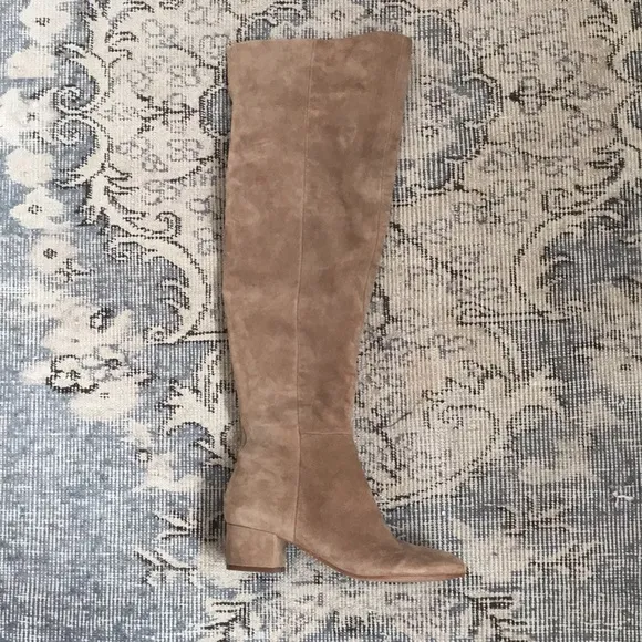 Marc Fisher Tan Suede Over the Knee Boots