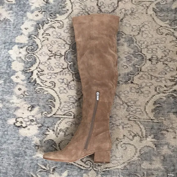 Marc Fisher Tan Suede Over the Knee Boots