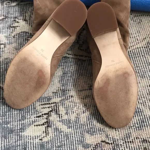 Marc Fisher Tan Suede Over the Knee Boots