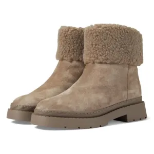 Marc Fisher Vina Light Natural Suede Short Lug Sole Boots Women’s Size 9.5 NWOB
