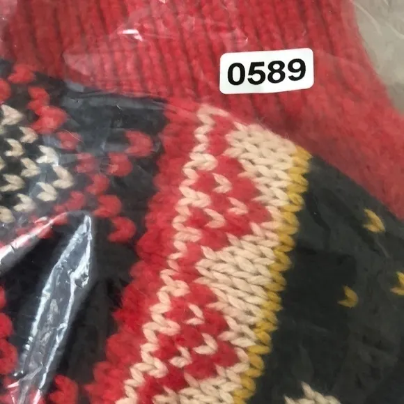 Marine Layer Archive Alpine Sweater Fair Isle Wool Pullover Red Rainbow NWT S