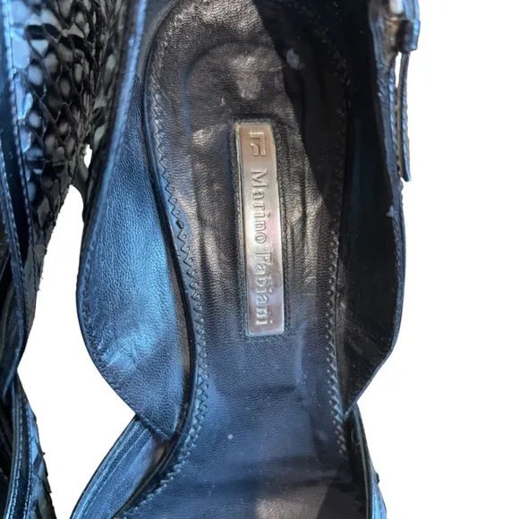 Marino Fabiani Authentic Designer Made in Italy Snakeskin Pump Heels 37
