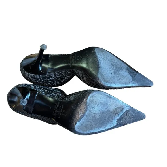 Marino Fabiani Authentic Designer Made in Italy Snakeskin Pump Heels 37