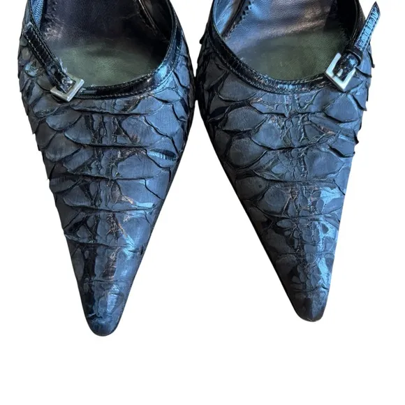 Marino Fabiani Authentic Designer Made in Italy Snakeskin Pump Heels 37