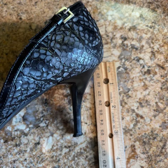 Marino Fabiani Authentic Designer Made in Italy Snakeskin Pump Heels 37