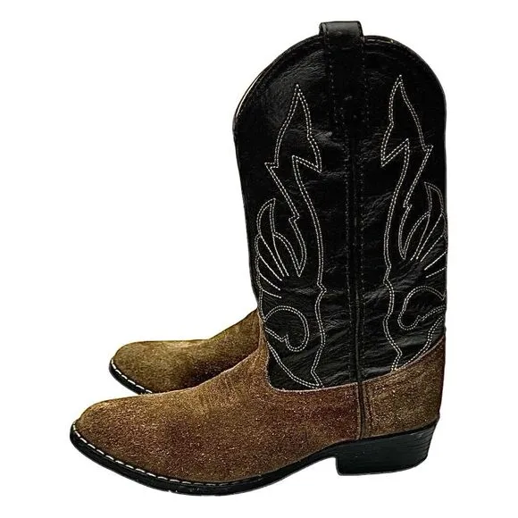 Masterson Boot Co Mens Style RB 2003Y Leather Cowboy Boots Size 4 D Pre-Owned