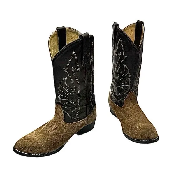 Masterson Boot Co Mens Style RB 2003Y Leather Cowboy Boots Size 4 D Pre-Owned