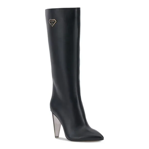MATEO BY INC Womens Black Charlotte Pointed Toe Stiletto Boots 8.5 M