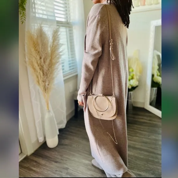 MaxSport Long Cardigan Duster Sand Nude Large