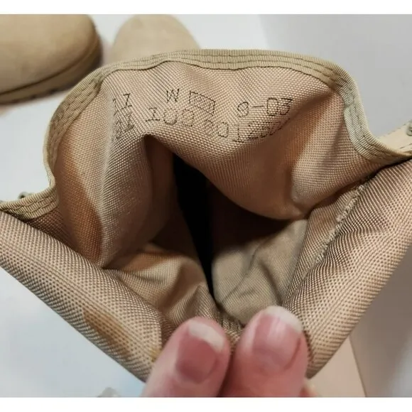 McRae Vibram Hot Weather Military Combat Boots Size 11 Wide Tan
