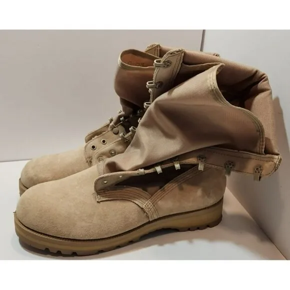 McRae Vibram Hot Weather Military Combat Boots Size 11 Wide Tan