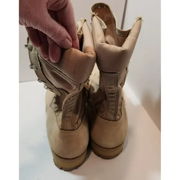 McRae Vibram Hot Weather Military Combat Boots Size 11 Wide Tan
