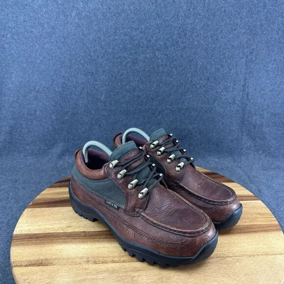 Men's Chippewa Brown Leather Lace Up Boots Hiking Sz 8W Waterproof 24701 1202