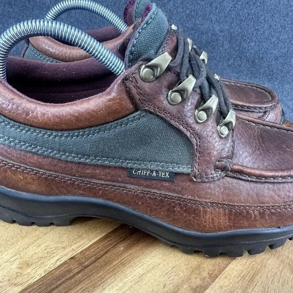 Men's Chippewa Brown Leather Lace Up Boots Hiking Sz 8W Waterproof 24701 1202