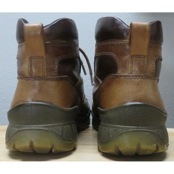 Mens ECCO Track Brown Leather High Top Hiking Boots Shoes Gore‎ Tex Size 13 US