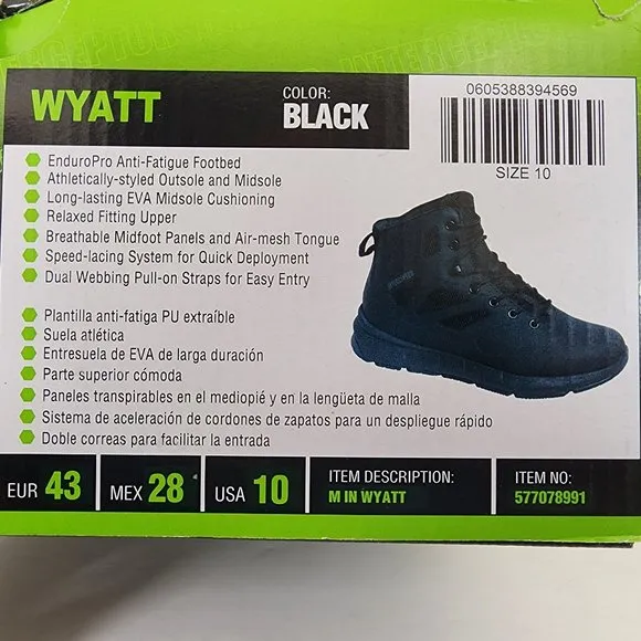 Men's Interceptor Wyatt Black Tactical Boot 6&quot; Soft Toe EnduroPro Anti-Fatigue