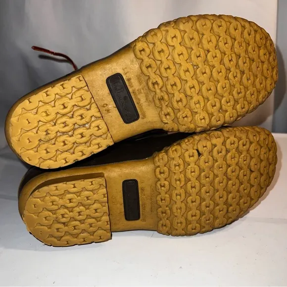 MENS L.L. BEAN BOOTS DUCK 8” UNLINED LEATHER UPPER MENS 7 M