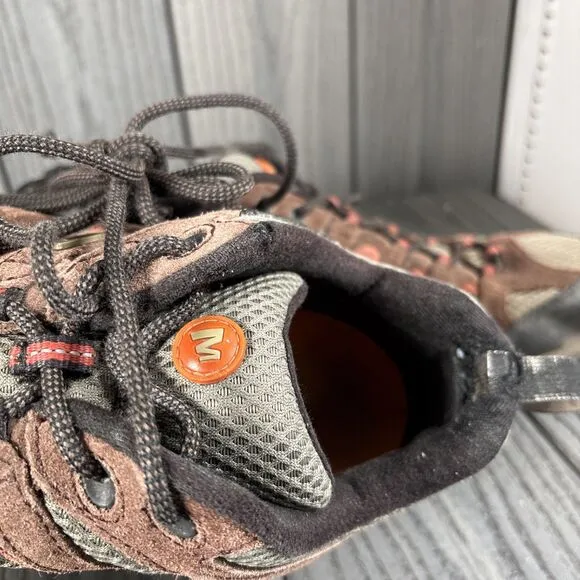 Men’s Merrell Moab Waterproof Hiking Trail Shoes Espresso  10.5 J39723 WORN