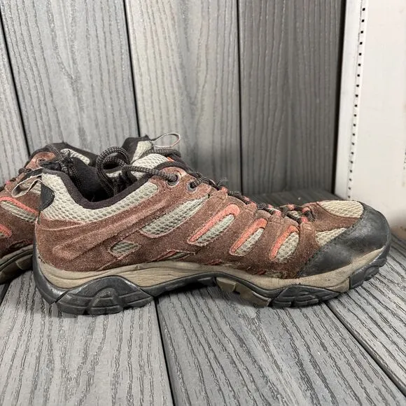 Men’s Merrell Moab Waterproof Hiking Trail Shoes Espresso  10.5 J39723 WORN