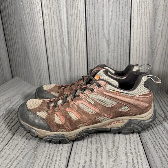 Men’s Merrell Moab Waterproof Hiking Trail Shoes Espresso  10.5 J39723 WORN