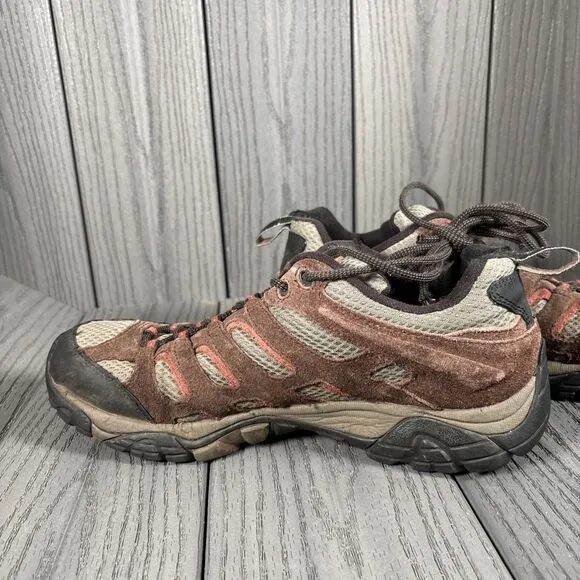 Men’s Merrell Moab Waterproof Hiking Trail Shoes Espresso  10.5 J39723 WORN