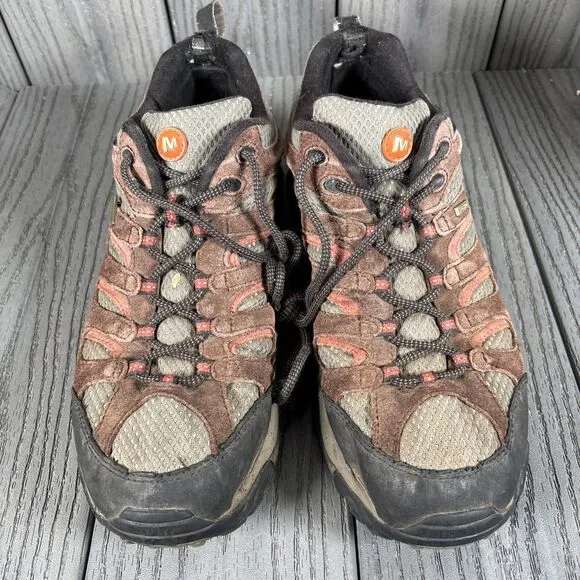 Men’s Merrell Moab Waterproof Hiking Trail Shoes Espresso  10.5 J39723 WORN