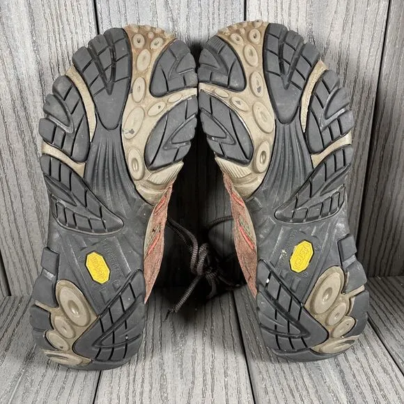 Men’s Merrell Moab Waterproof Hiking Trail Shoes Espresso  10.5 J39723 WORN