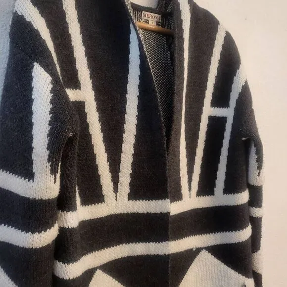 Merona Southwestern Cowgirl Super-soft Thick Hooded Comfy Cozy Cardigan Jacket:S
