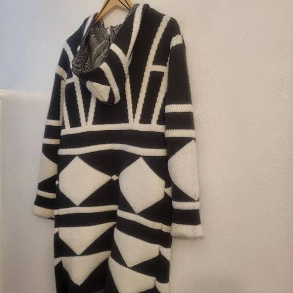 Merona Southwestern Cowgirl Super-soft Thick Hooded Comfy Cozy Cardigan Jacket:S