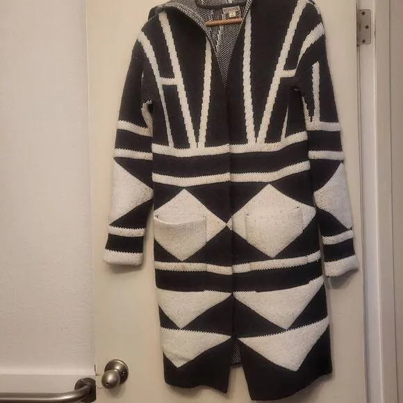 Merona Southwestern Cowgirl Super-soft Thick Hooded Comfy Cozy Cardigan Jacket:S