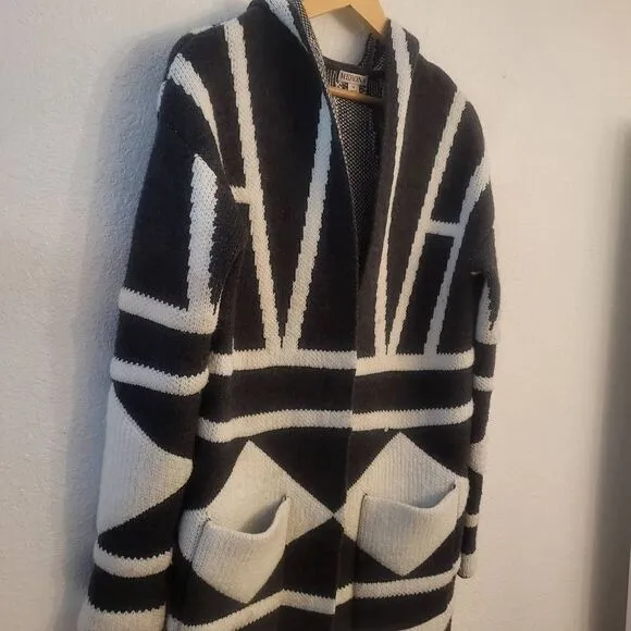 Merona Southwestern Cowgirl Super-soft Thick Hooded Comfy Cozy Cardigan Jacket:S
