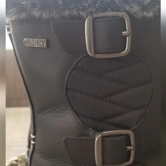 Merrell Artic Grip Black Faux Fur Winter Boots