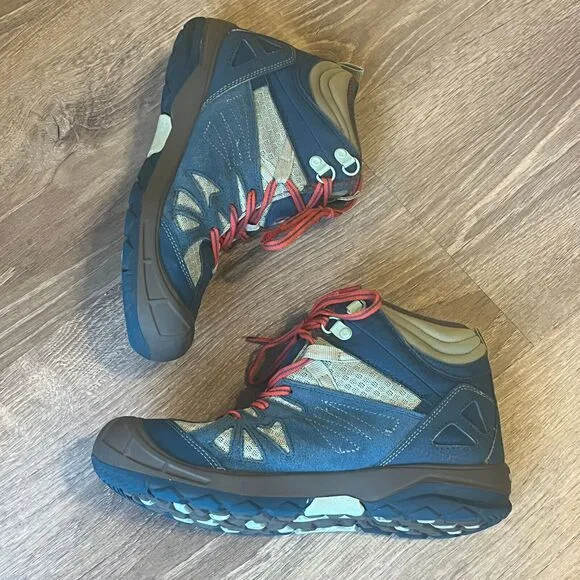 Merrell Capra Mid Waterproof Hiking Boots‎ Blue Teal Mens 5 UK 4 Womens 7.5