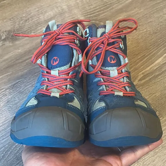 Merrell Capra Mid Waterproof Hiking Boots‎ Blue Teal Mens 5 UK 4 Womens 7.5